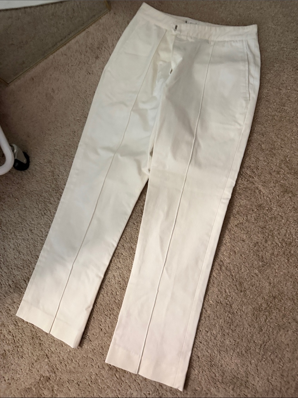 Woman’s Cream Dress Pants - Classic Pleated Front